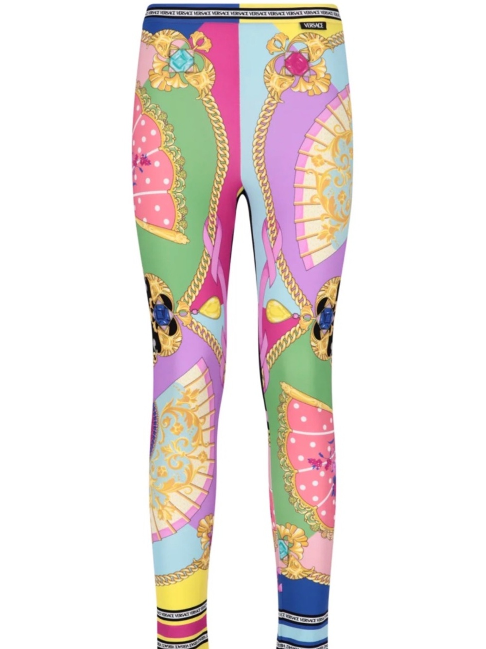 Versace Bright Colored Graphic Leggings Size 42